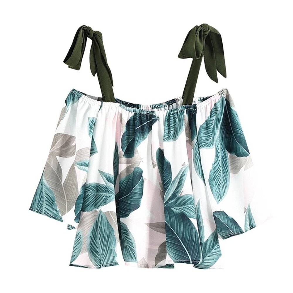 Floral Print Off Shoulder Tank